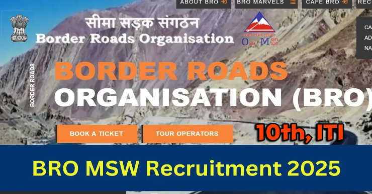 BRO MSW Recruitment 2025 | BRO Recruitment 2025
