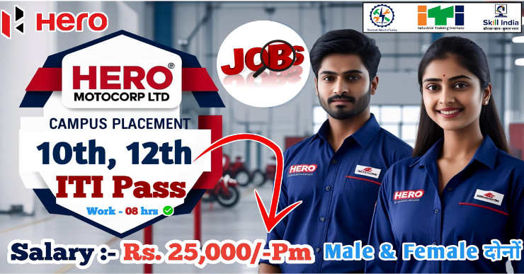 Hero MotoCorp Ltd Campus Placement 2025 | Hero MotoCorp Ltd Job Vacancy 2025 | ITI Campus Placement | Hero MotoCorp ITI Job Recruitment