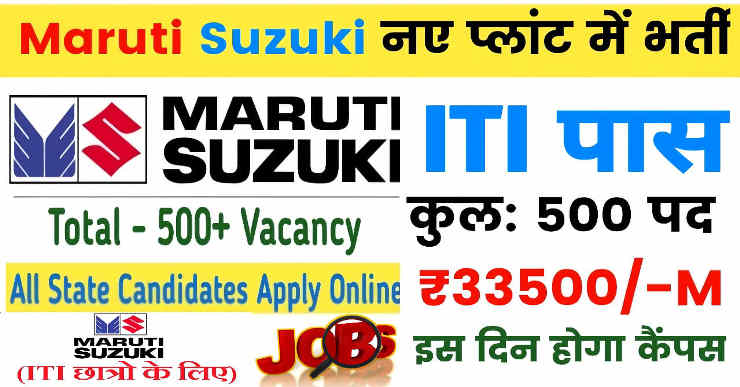 Maruti Suzuki Ltd Apprentice 2025 | Maruti Suzuki Apprentice | ITI Pass | ITI Job | Trainee | Freshers